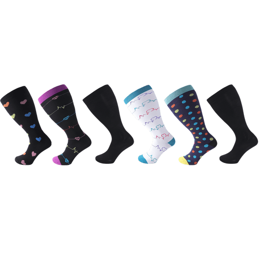 FitComprim Grandes Tailles Femmes - Chaussettes de Compression